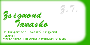 zsigmond tamasko business card